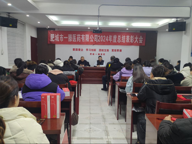 肥城一滕医药公司召开2024年总结会