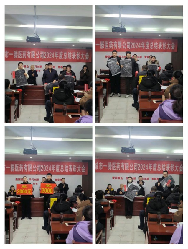 肥城一滕医药公司召开2024年总结会