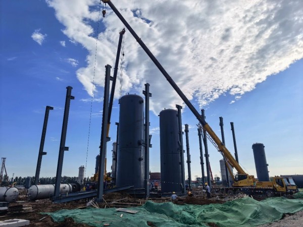 项目施工“热”力十足|一滕建设集团鸿瑞新材料20万吨聚异丁烯项目商河工厂建设项目稳步推进