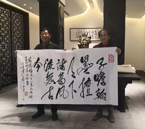 画家刘宇一老师莅临泰安一滕开元名都酒店